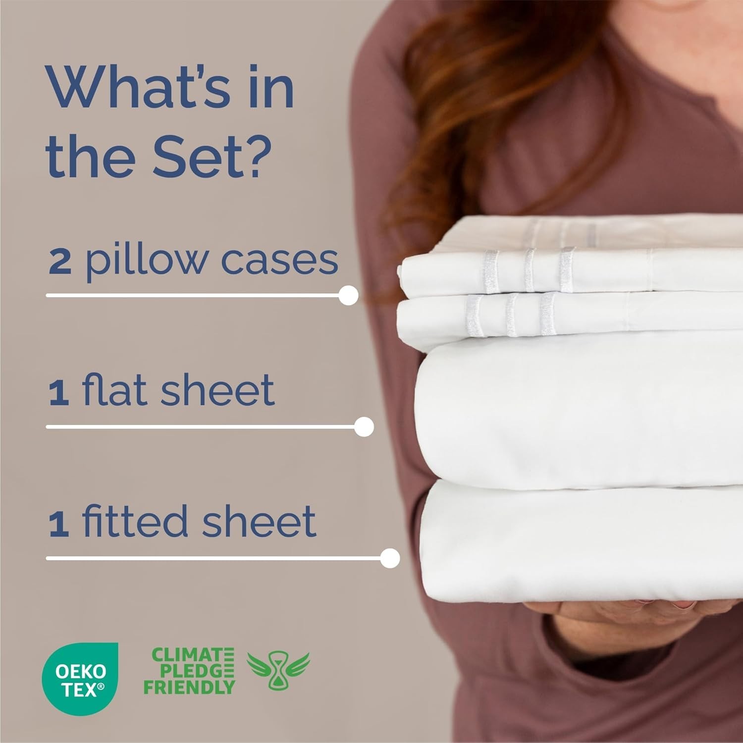 Queen Size 4 Piece Sheet Set - Comfy Breathable & Cooling Bed Sheets Set