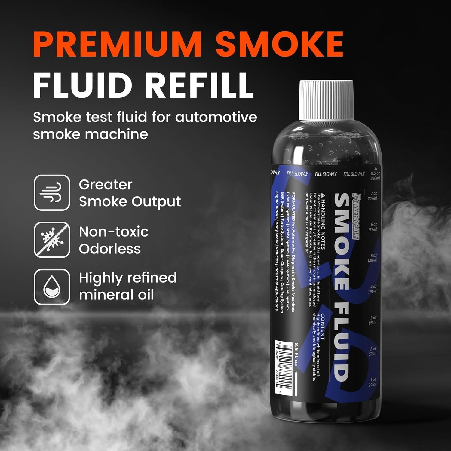 8.5oz Smoke Machine Liquid Refill for Automotive Leak Testing