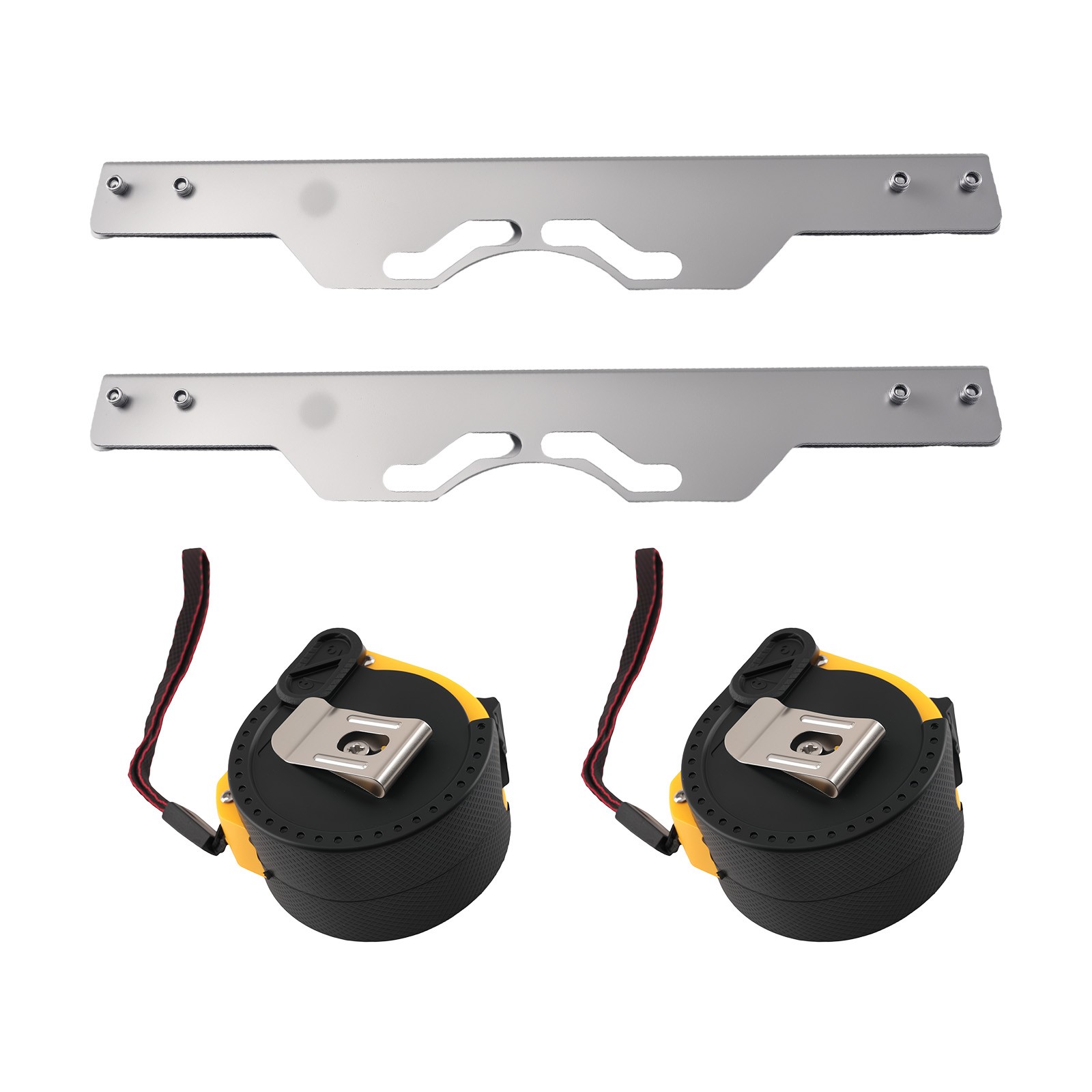2PC Wheel Alignment Calibration Tool Carbon Steel Plates w/2 Tape Measures Kit