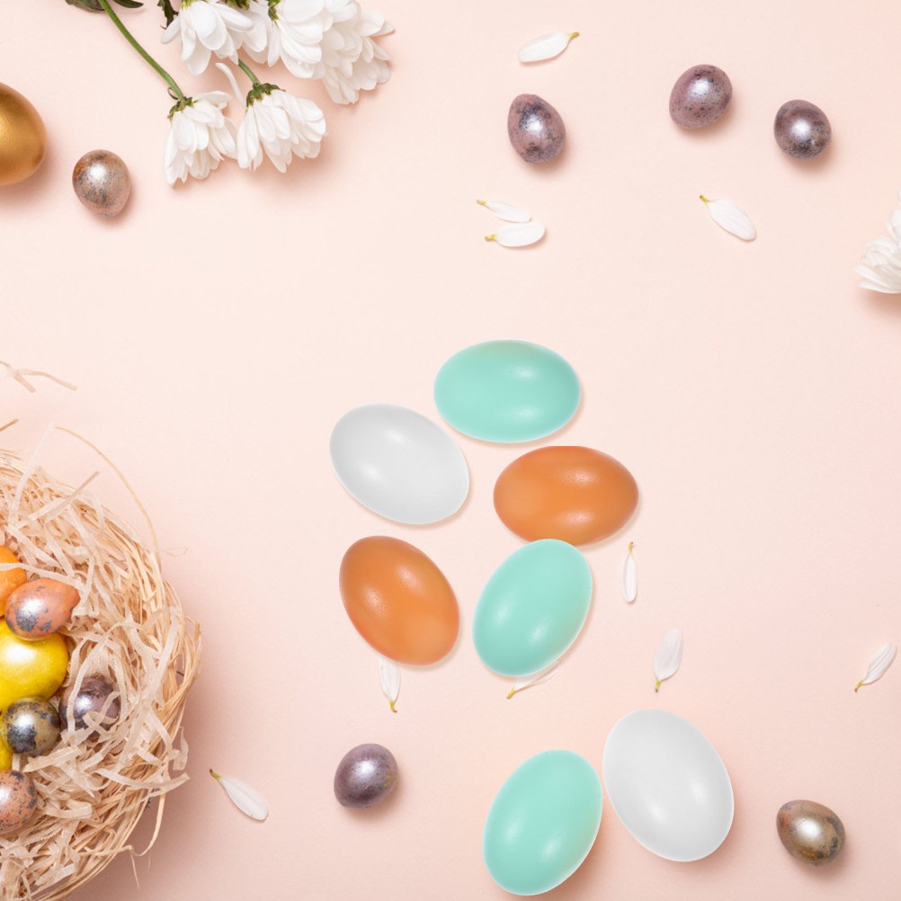 3 Pcs Egg Decors Unfinished Artificial Eggs for Craft Decorating Toy
