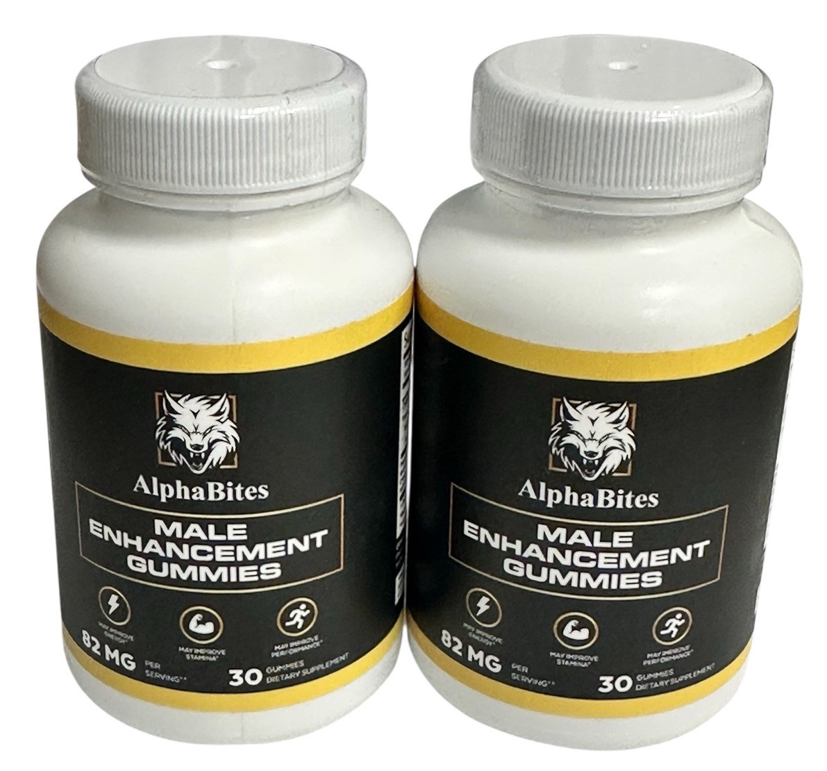Lot of 2 Alpha Bites Male Enhancement Gummies 82mg 60 gummies Total EXP 10/26