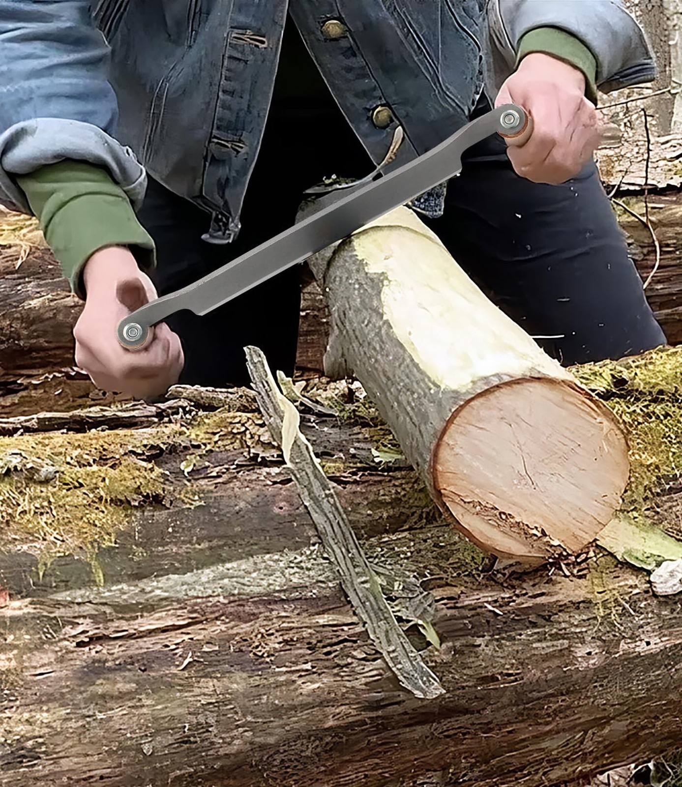 Draw Knife, Straight Debarking Tool No Assembly Required, 10" Blade... Fast Ship