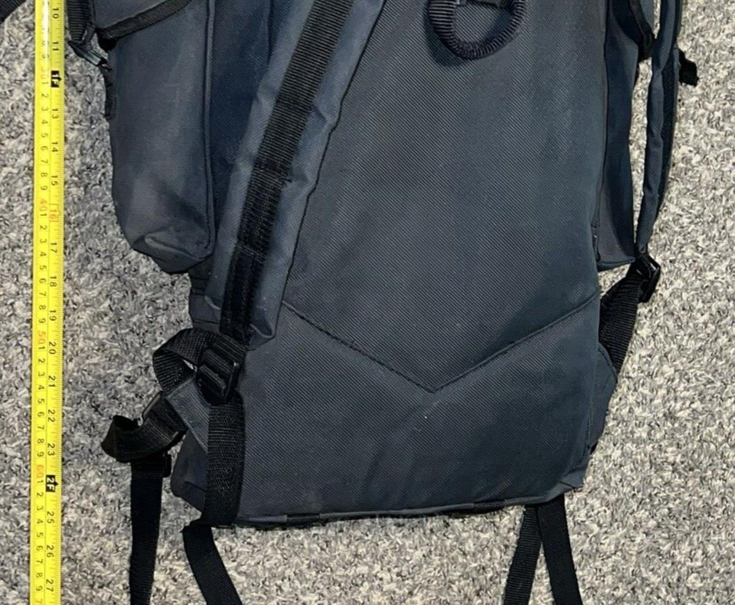 Multi-use Pack Black Hiking Backpack L/XL - Adjustable - 6 pockets - Vinyl PVC