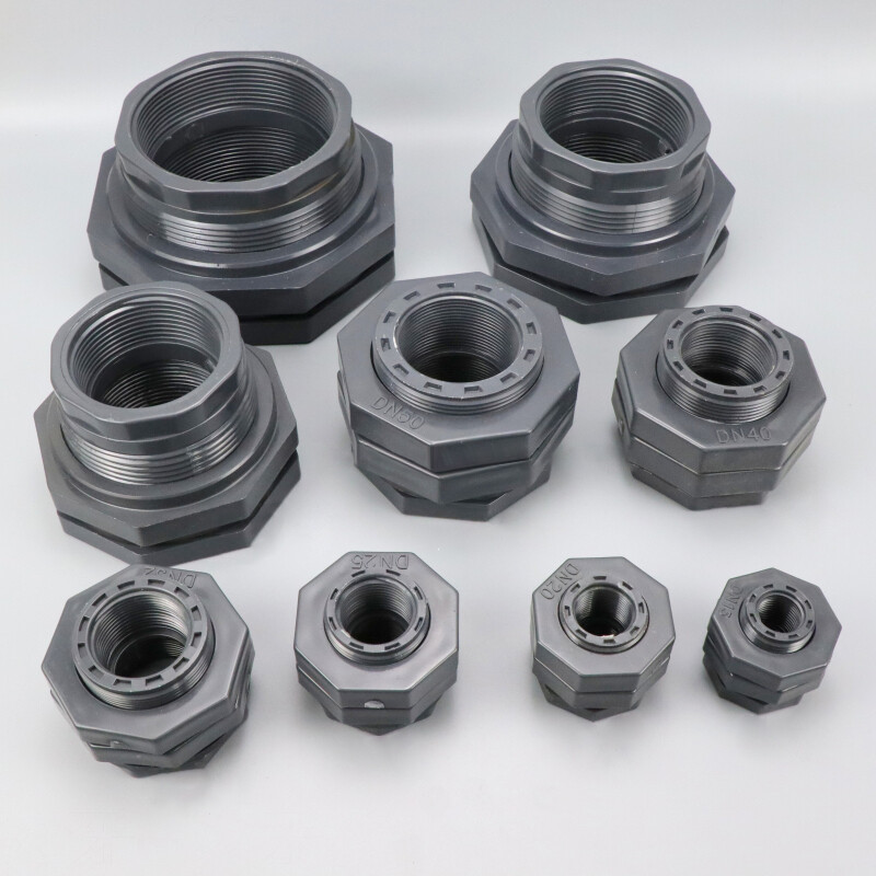 PVC Water Tank Connector Aquarium Water Pipe Connector Plastic Bulkhead Fitting