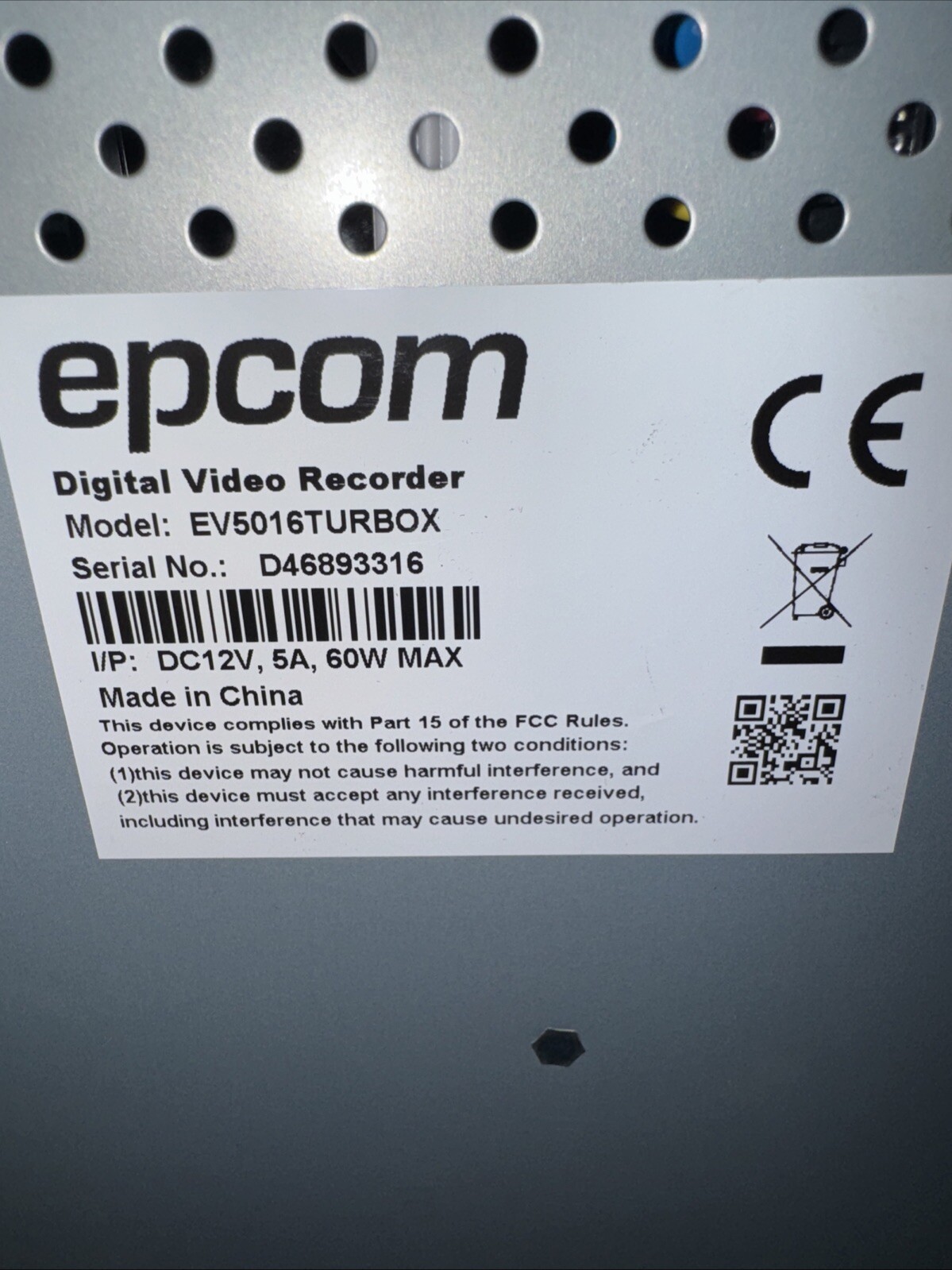 Epcom EV-5016turbox DVR 16 Channels 8 MP (4K) TurboHD + 16 Channels IP