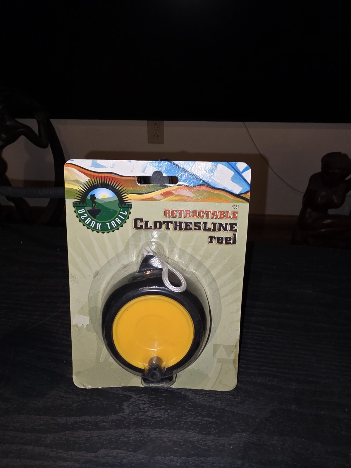 Vintage Retractable Clothes Line Reel Camping Outdoor Hiking