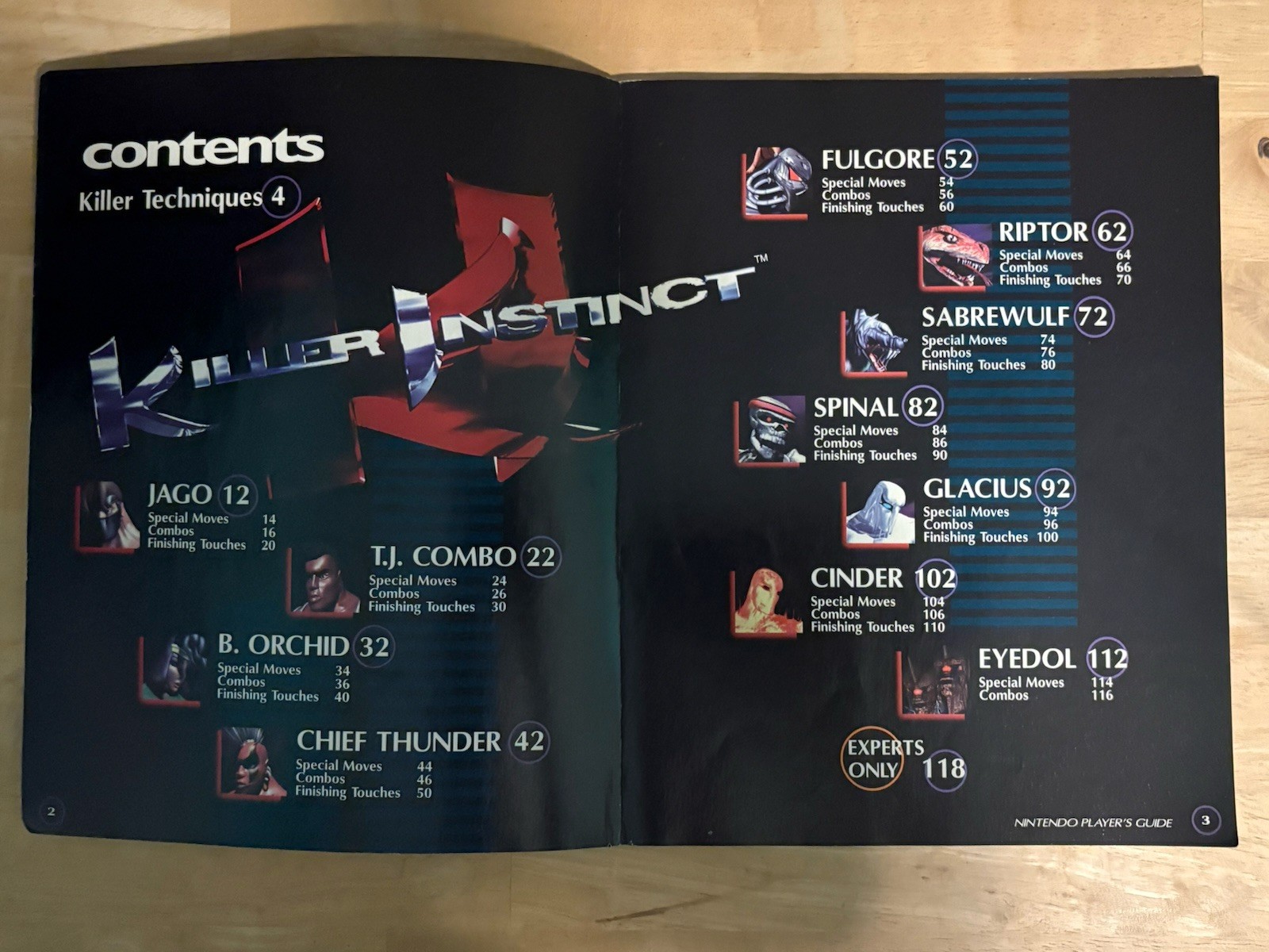 Killer Instinct Nintendo Player's Guide