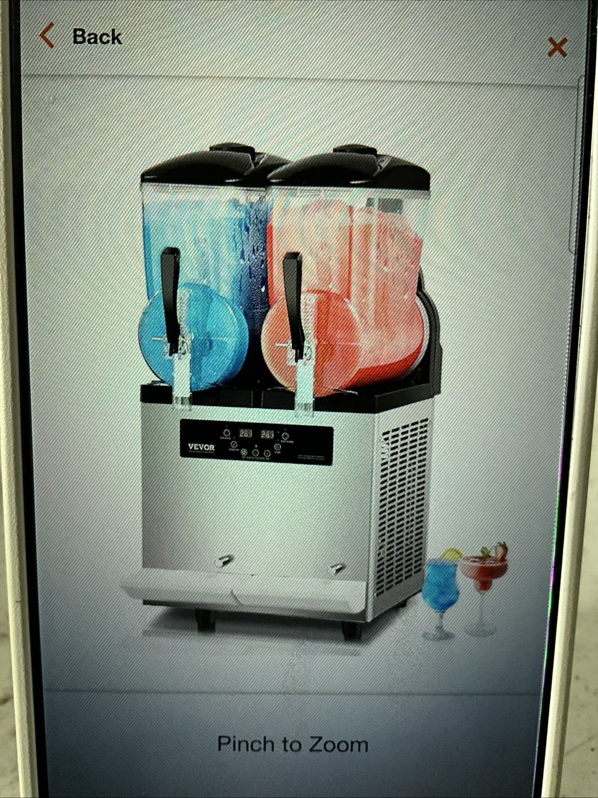 2 x 405 Oz Commercial Slush Machine Margarita Smoothie Frozen Drink 900w