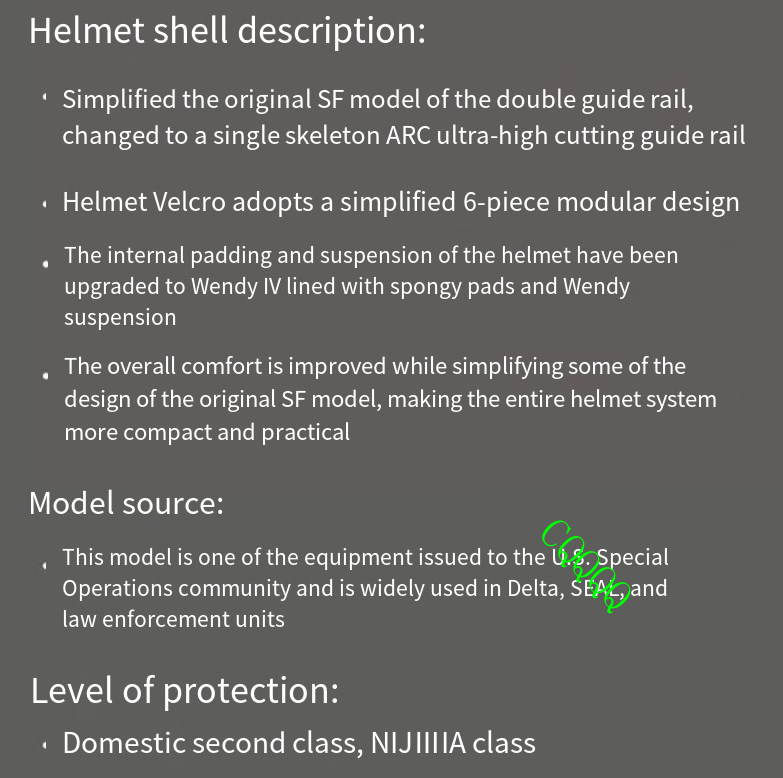 FAST PJ FTHS SF Bulletproof Tactical Helmet NIJIIIA Class