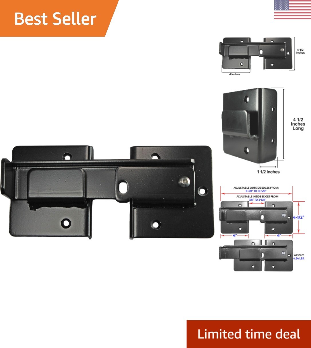Double Gate Flip Latch - Heavy-Duty Construction with Easy Installation Included