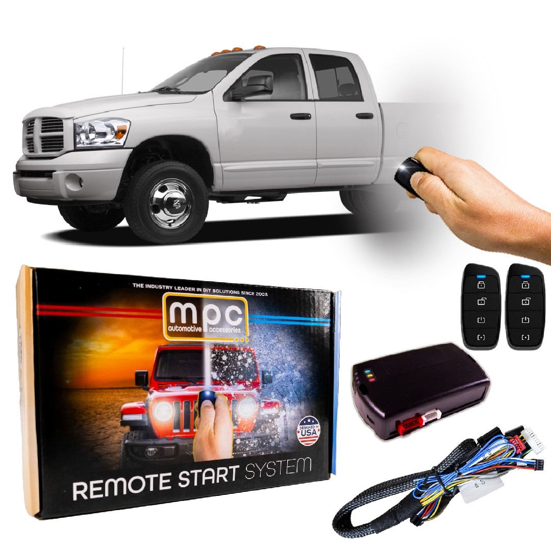 Plug-n-Play (2) 4-Button 2-Way Remote Start Kit For 2008 Dodge Ram 3500