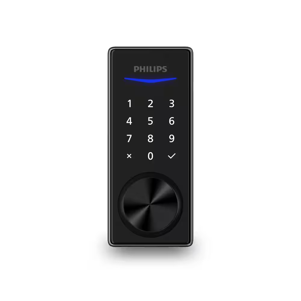 Bluetooth Touchscreen Smart Deadbolt with Wi-Fi Bridge and Square Zinc Lever Doo