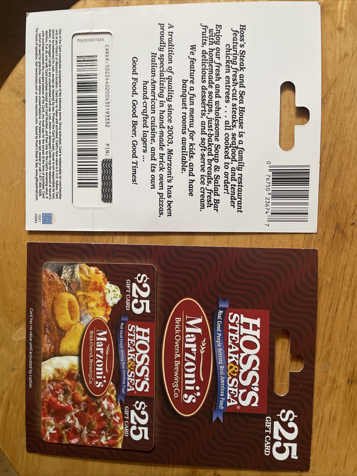Hoss’s Gift Cards