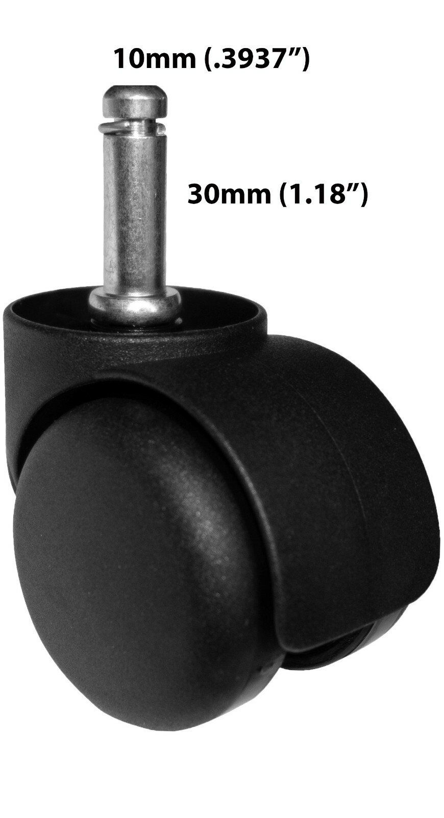 Fits IKEA Office Chair Twin Wheel | Carpet Casters Replacements | Set of 5