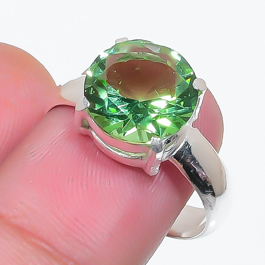 Green Tsavorite Gemstone Handmade 925 Sterling Silver All Size Ring For Gift