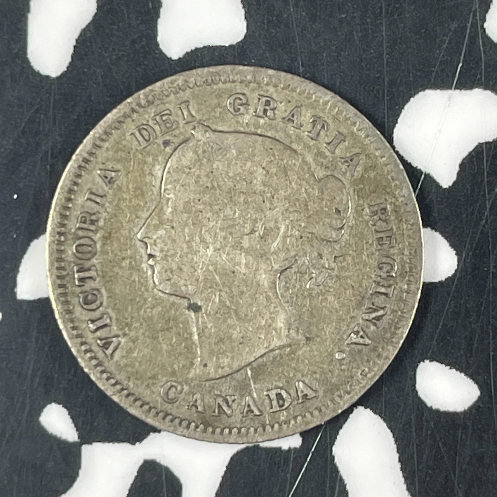 1885 Canada 5 Cents Lot#F1262 Silver!