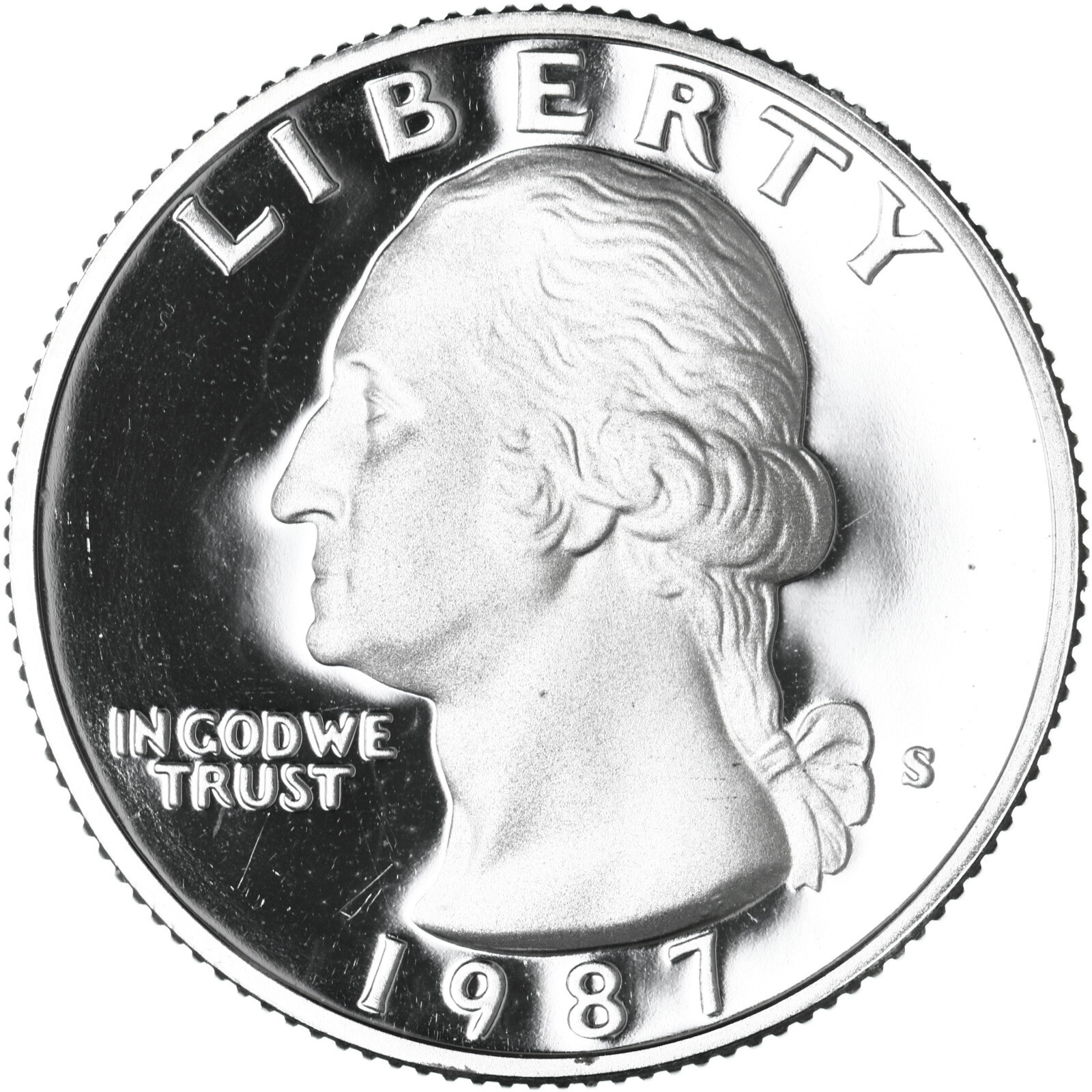 1987 S Washington Quarter Gem DCam Proof CN-Clad