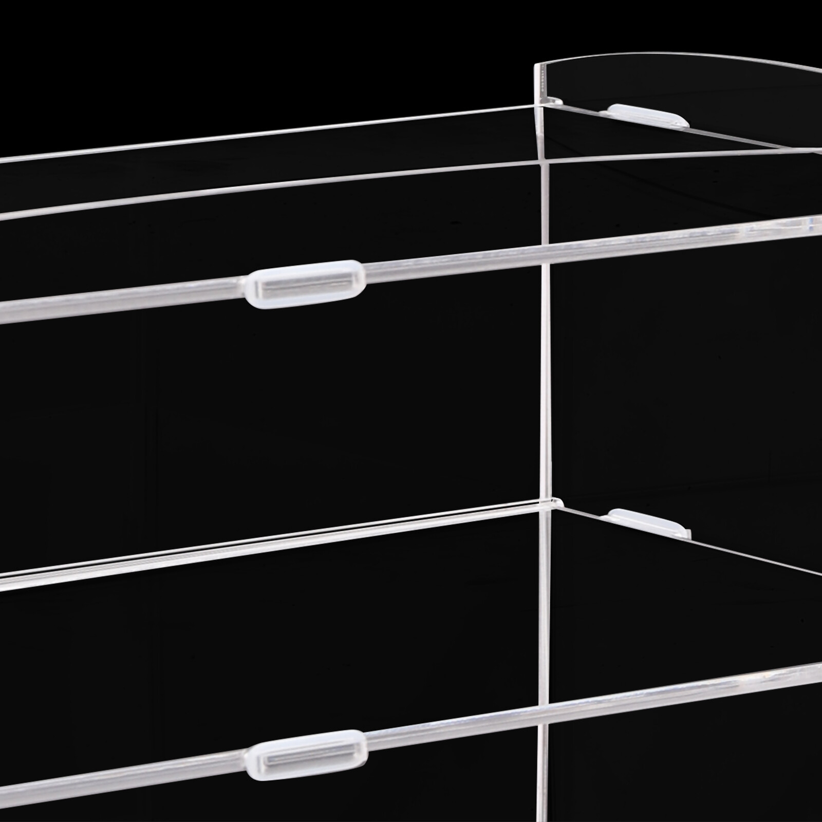 3 Layer Acrylic Display Case Bakery Retail Display Counter Cabinet Showcase