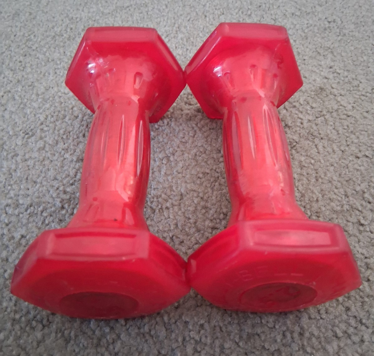Hampton Fitness 2.5 LB Dumbbells Coated Hand Weights Jelly Bell Home Gym Yoga