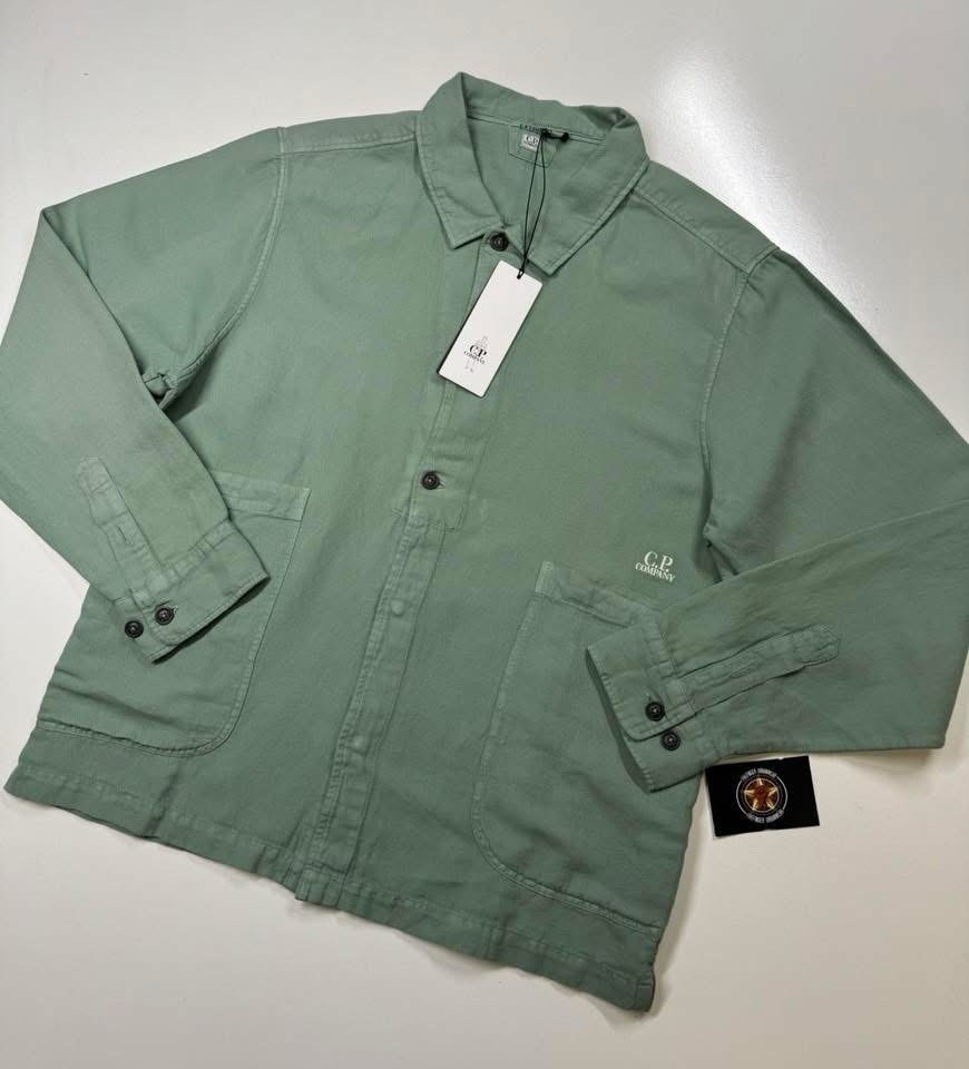 CP Company 272A broken linen/cotton overshirt in Green Bay  - Large / p2p 23”