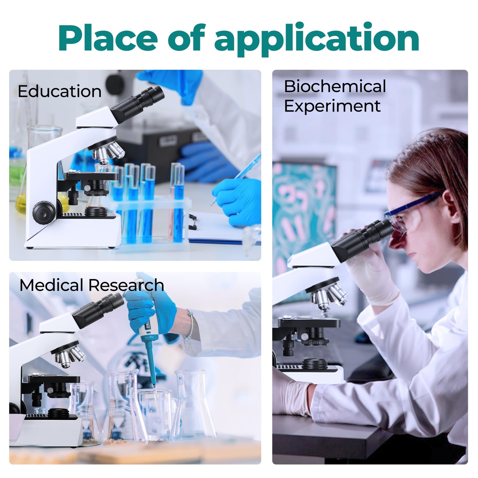 Sinher XSZ-2108A Professional lab Compound Binocular microscopes 40X-2000X Ma...