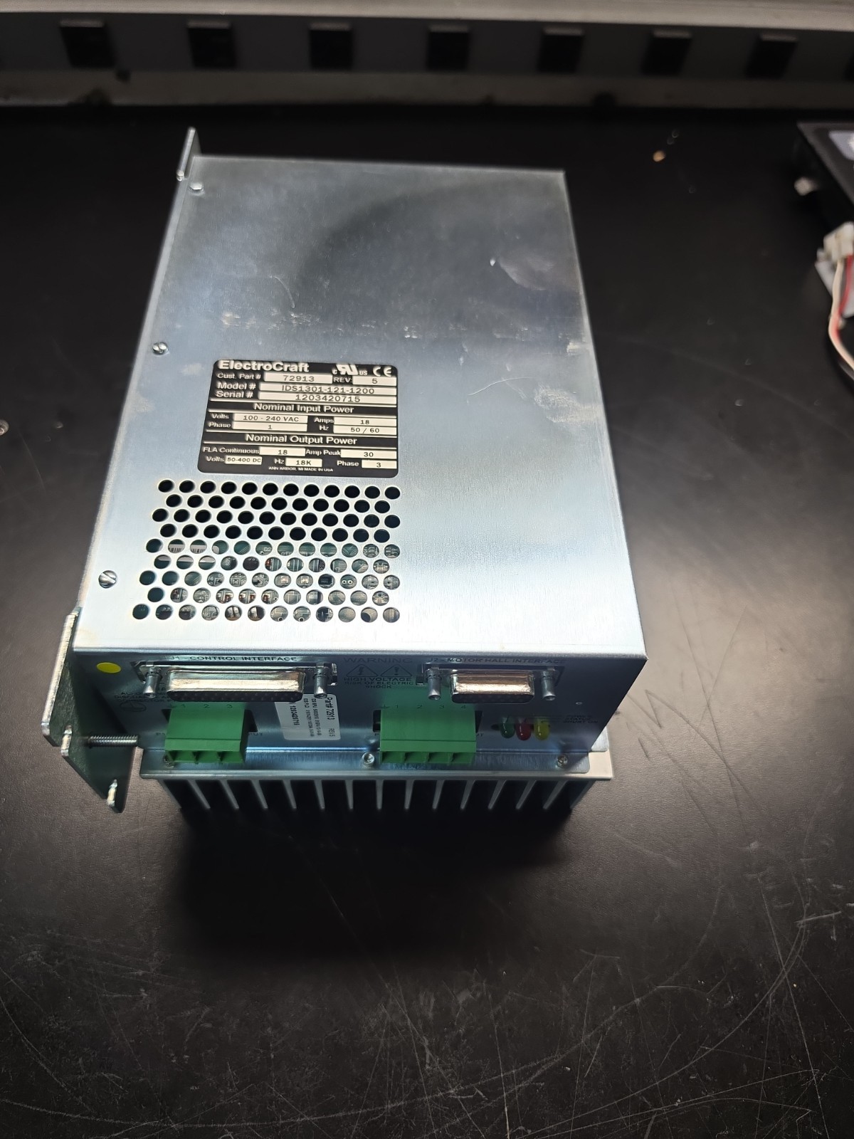 ElectroCraft IDS1301-121-1200 Industrial Servo Drive # 72913 Rev 5 Thermo Fisher