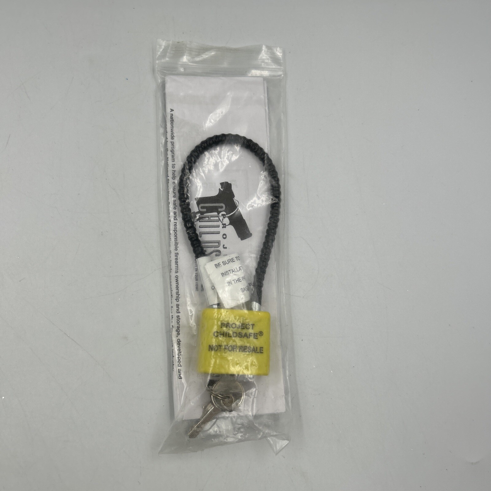 Project ChildSafe Gun Firearm Pistol Rifle Cable Lock w/ 2  Keys
