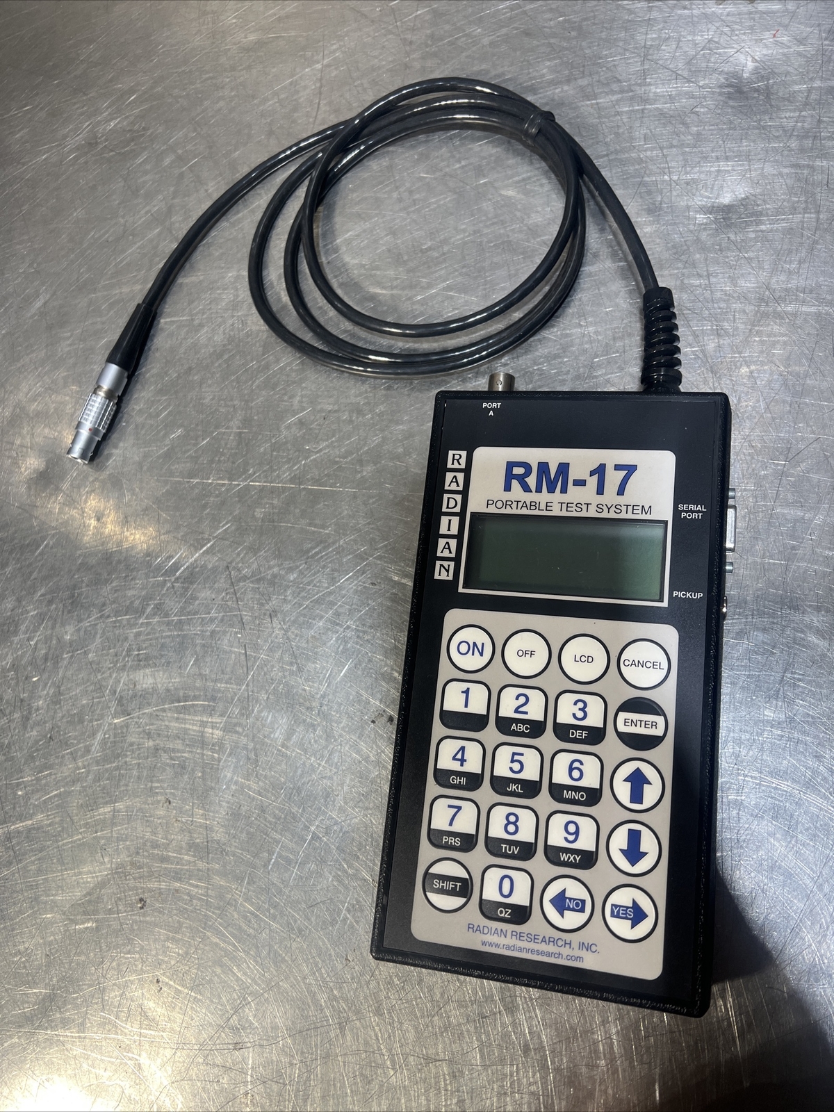 Radian Research RM-17 Portable Test System Residential Control Pad. Used Surplus