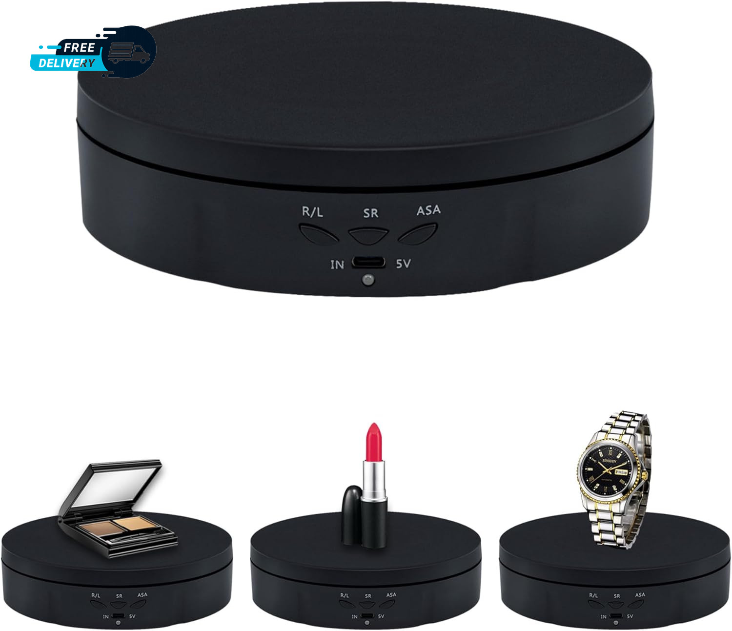 Motorized Rotating Display Stand,5.7Inch 360 Degree Electric Rotating