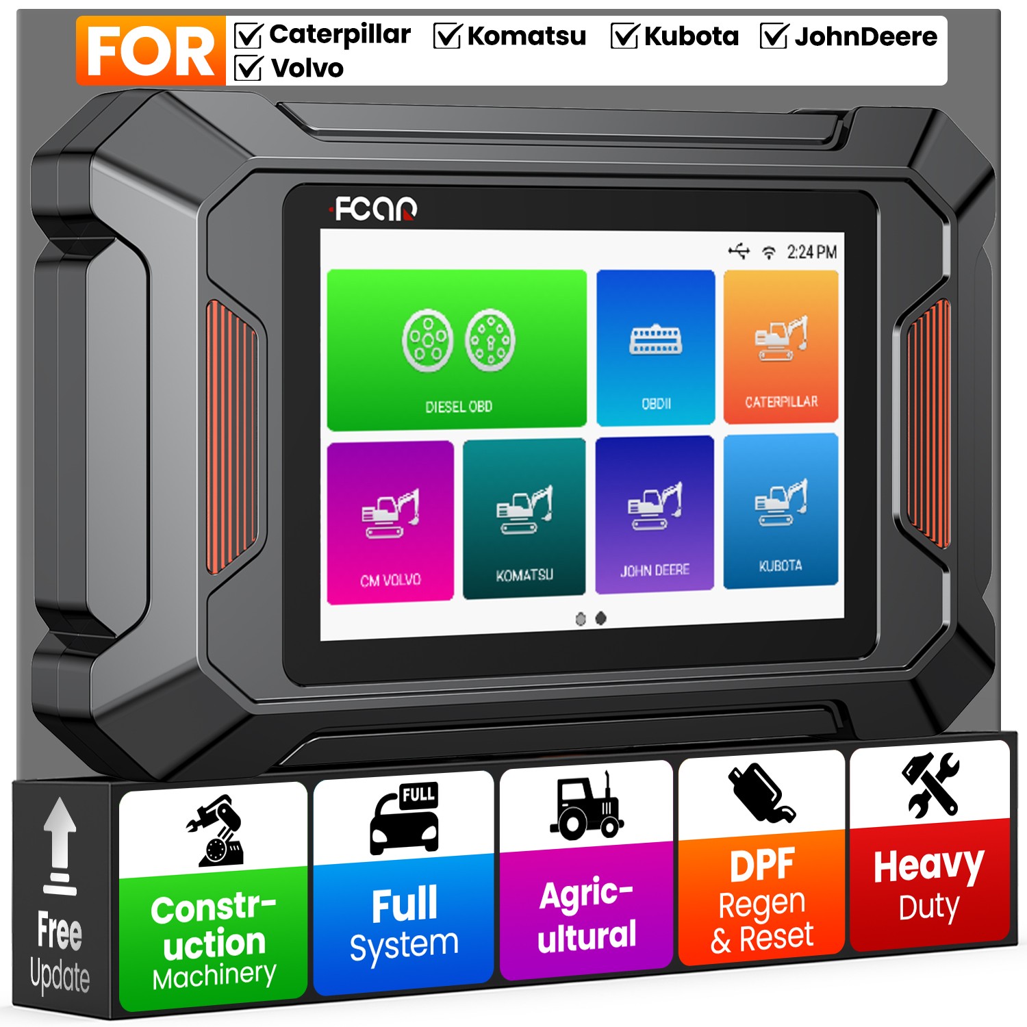for CAT John Deer Construction Machinery Heavy Duty Truck Scanner Diagnostic
