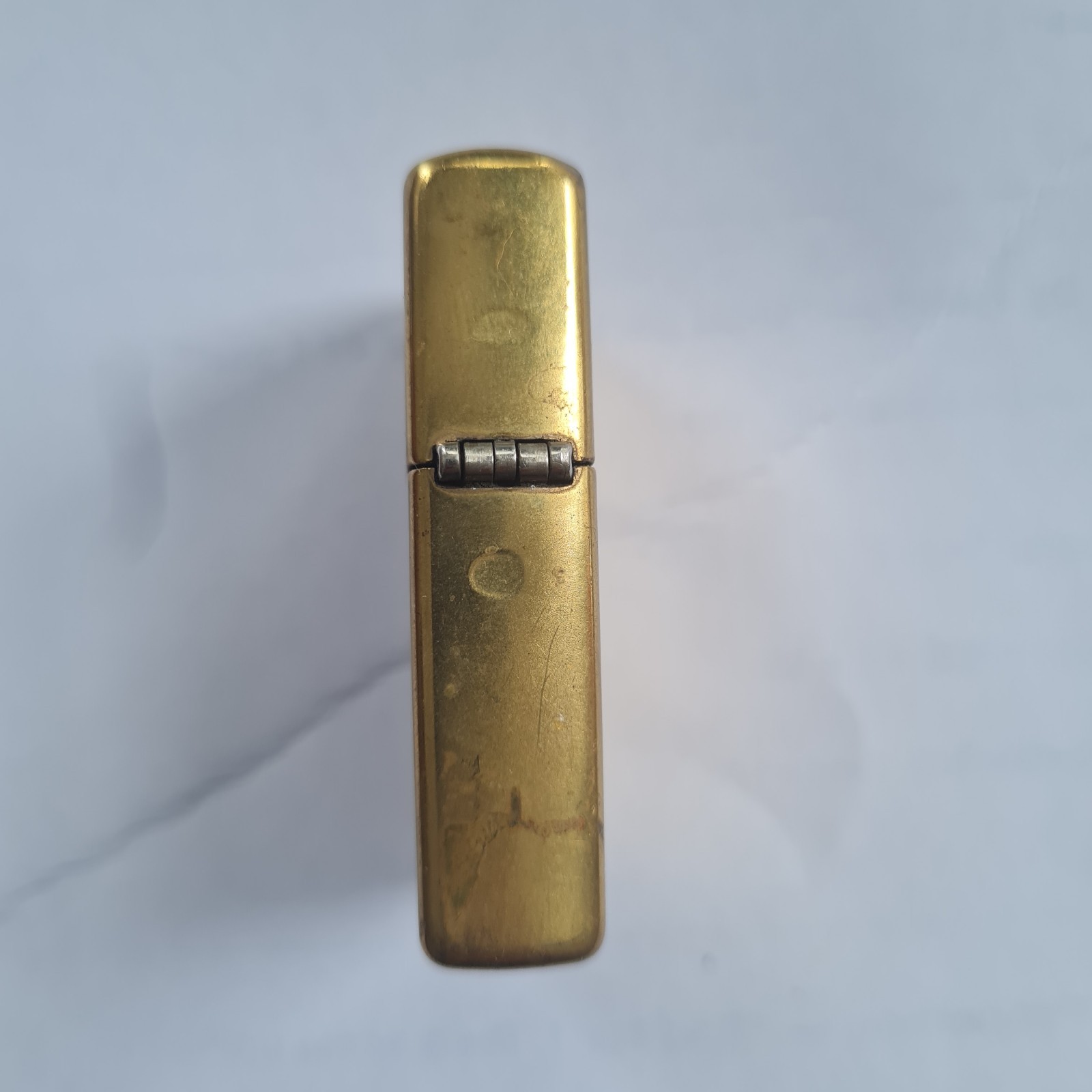 Zippo Solid Brass Lighter Used Brass Finish Classic Collectible