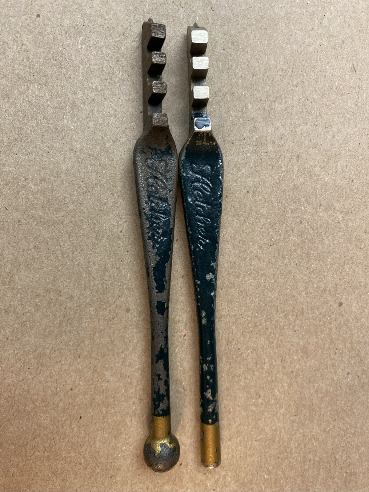 Vintage Fletcher Terry Gold Tip Glass Cutter No. 1 & No. 2