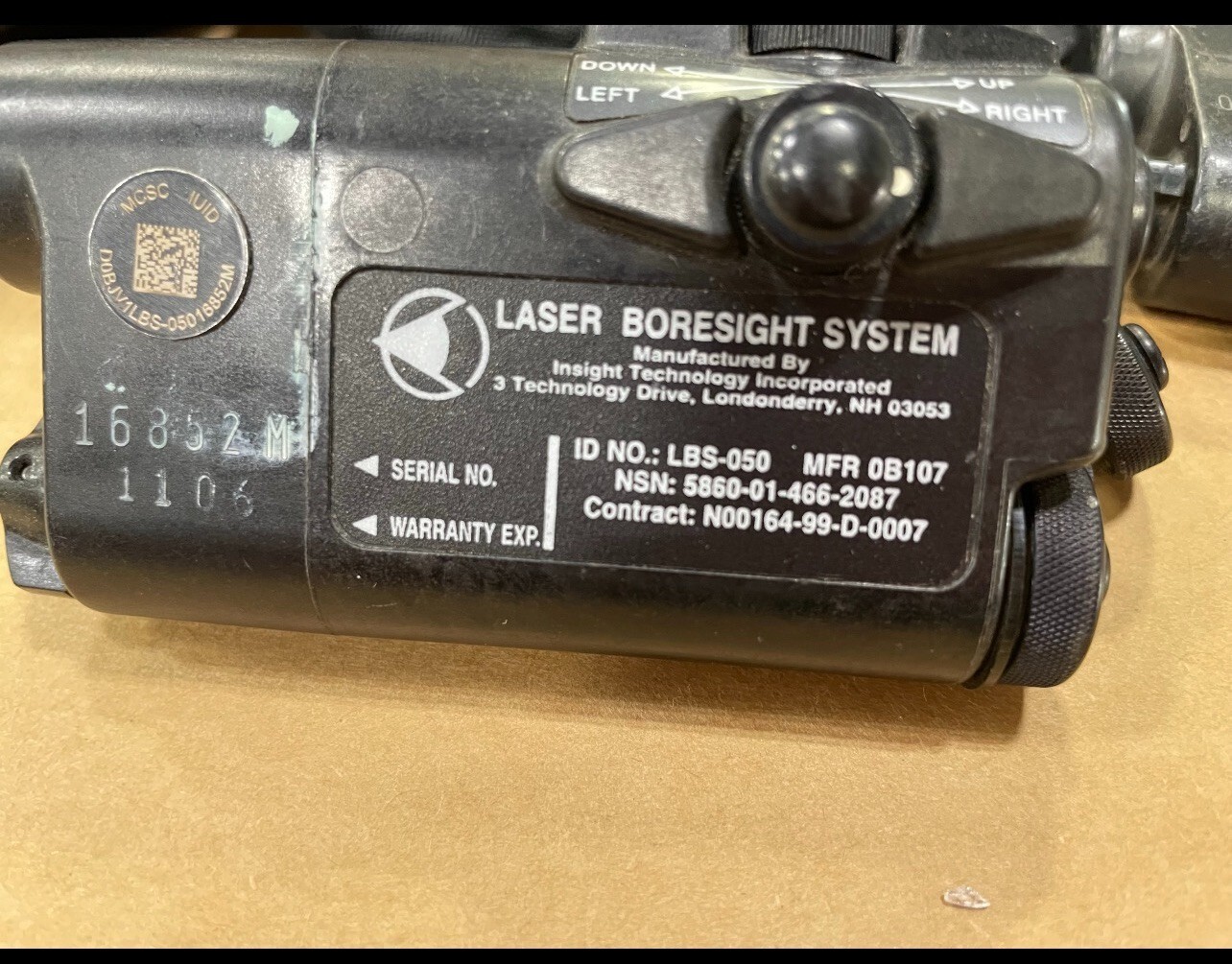 INSIGHT TECHNOLOGY LASER BORELIGHT  LBS  SIGHT ZERO MULTI-CALIBER