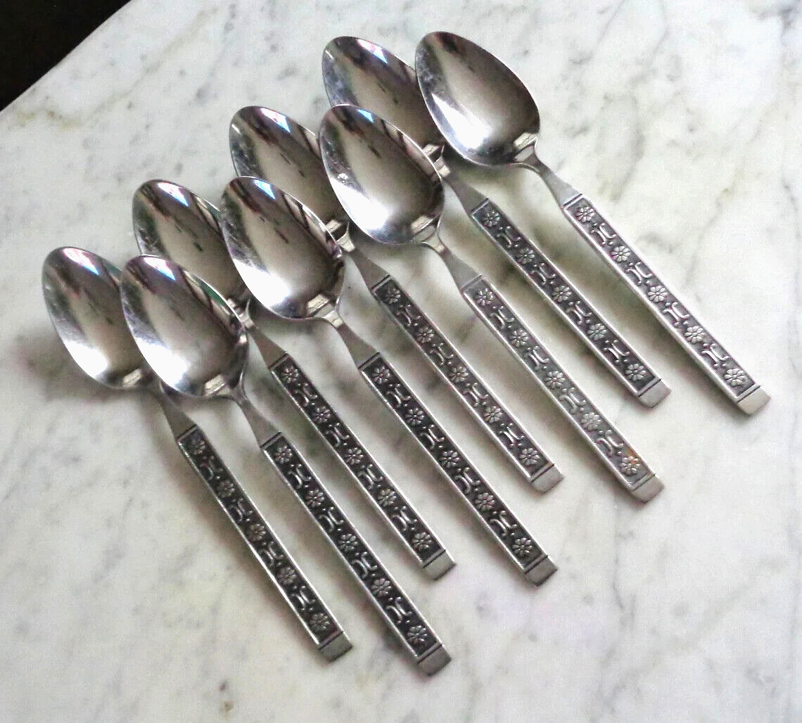 Ameris Present Stainless Korea 7 1/2 inch Set of 8 Table Soup Spoons