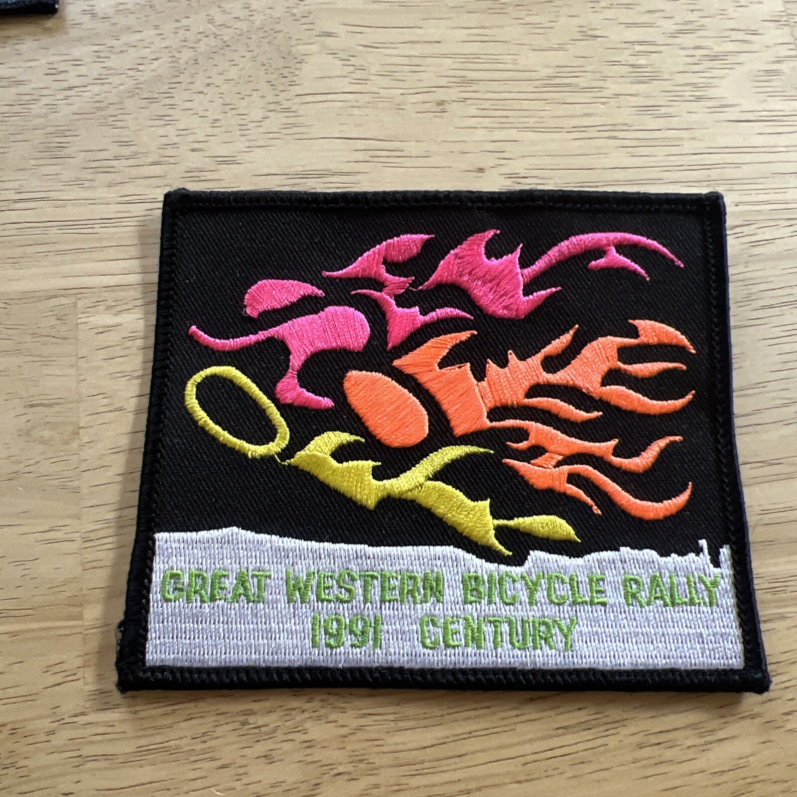 Vtg 1991 CENTURY GREAT WESTERN BICYCLE RALLY Bike Ride Patch