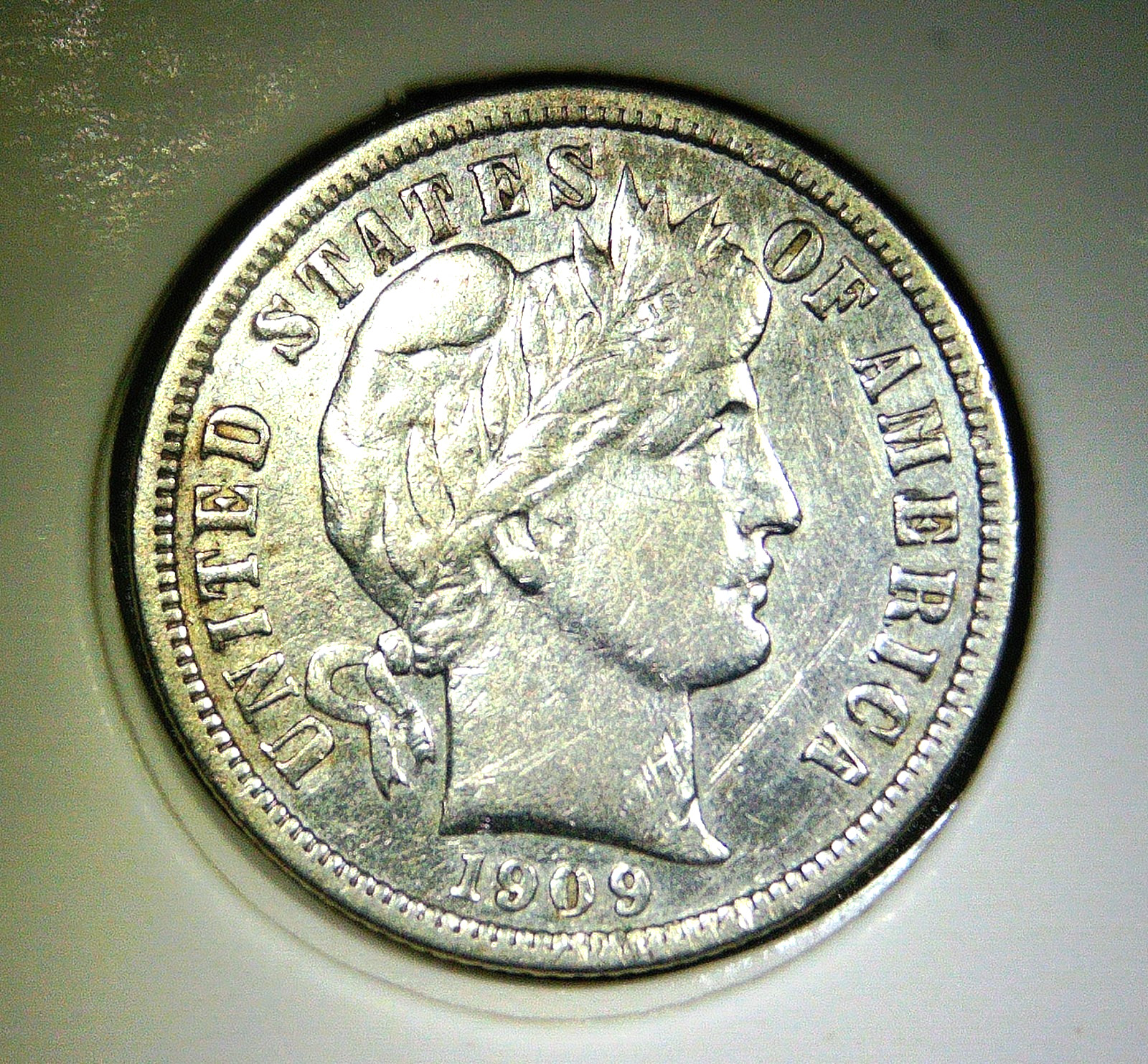 1909-P  Barber Dime - EF to Almost Uncirculated