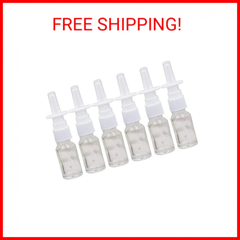 VASANA 6PCS 10ml Empty Portable Glass Nasal Spray Bottles Cosmetic Makeup Fine M