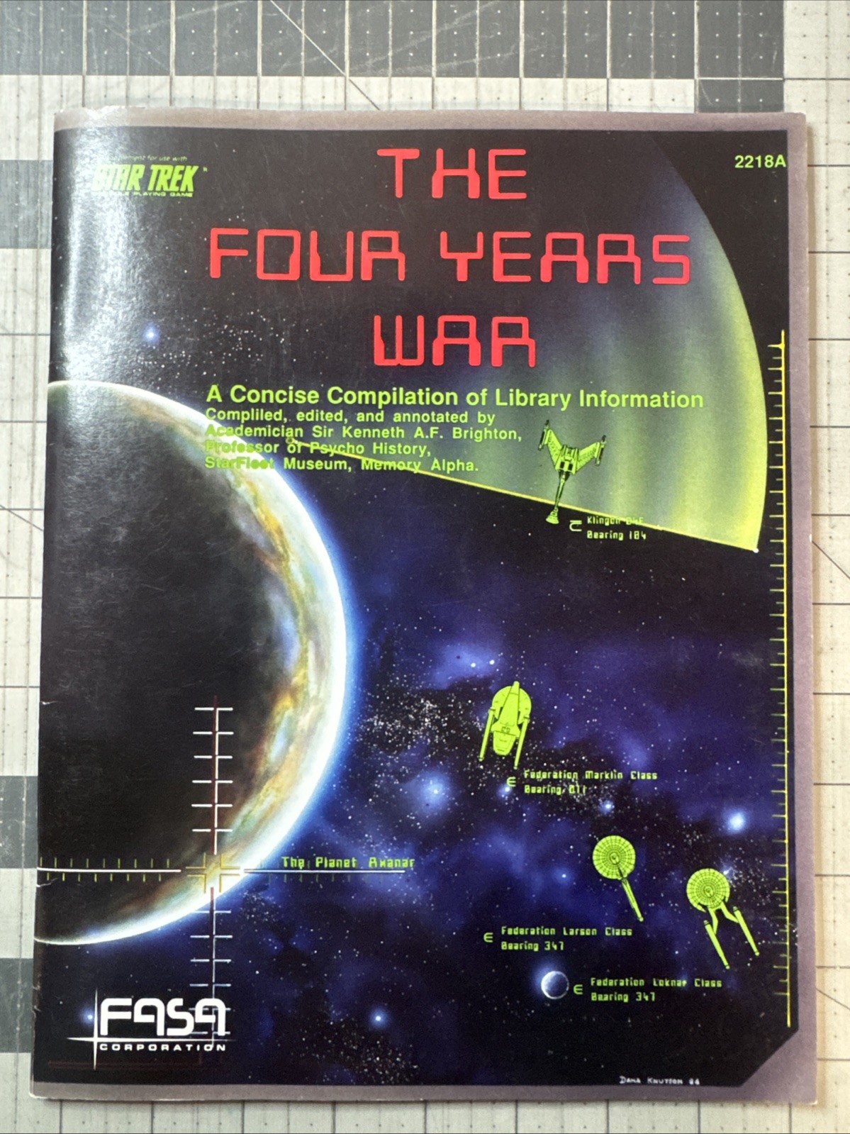 The Four Years War 2218a Supplement FASA Star Trek Role Playing Game 1985