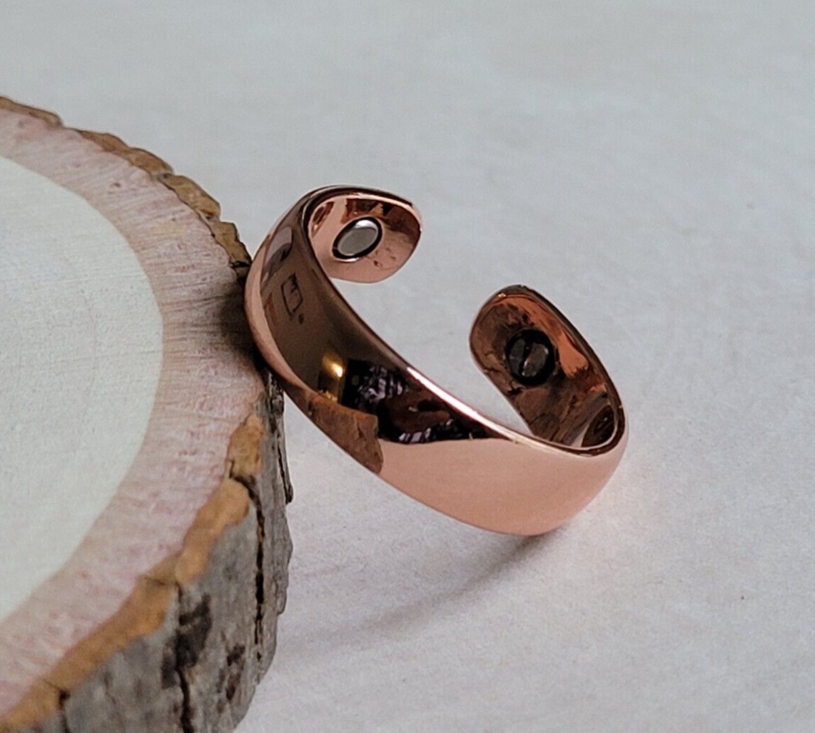 Pure Copper Magnetic Ring - Men Women Arthritis Adjustable Ring Dome