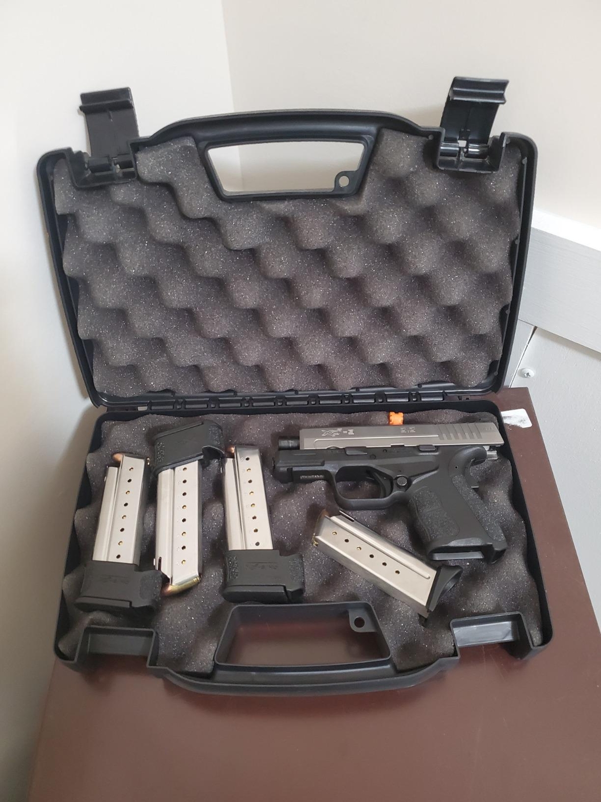 Pistol Storage Case � Hard Plastic. Padlock Tabs. Foam Protection