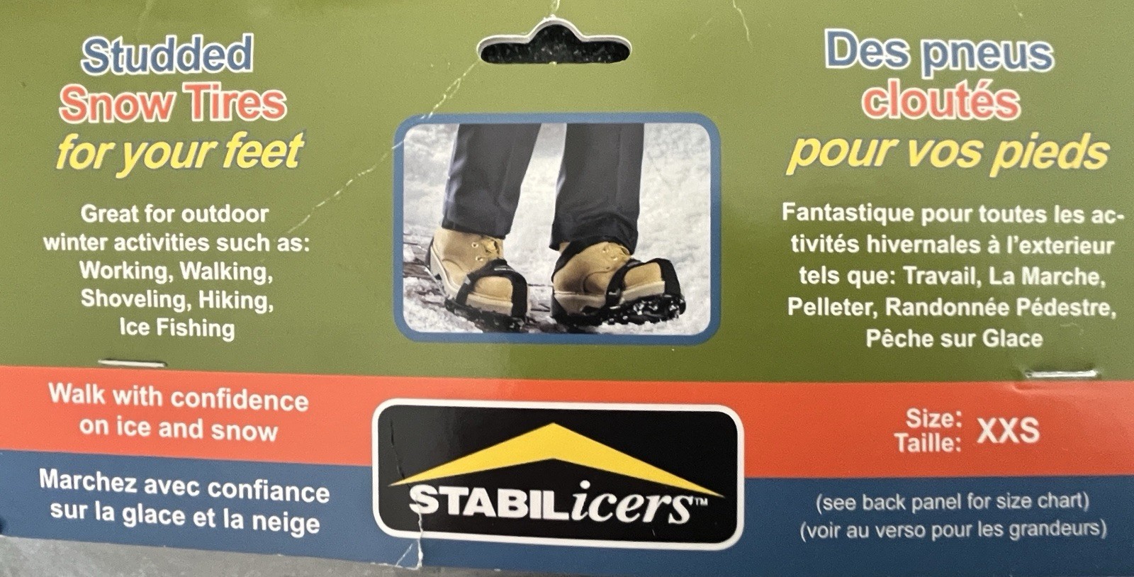 NEW STABILicers Studded Snow Tires For Your Feet Sz XXS (Woman’s Sz 4-6