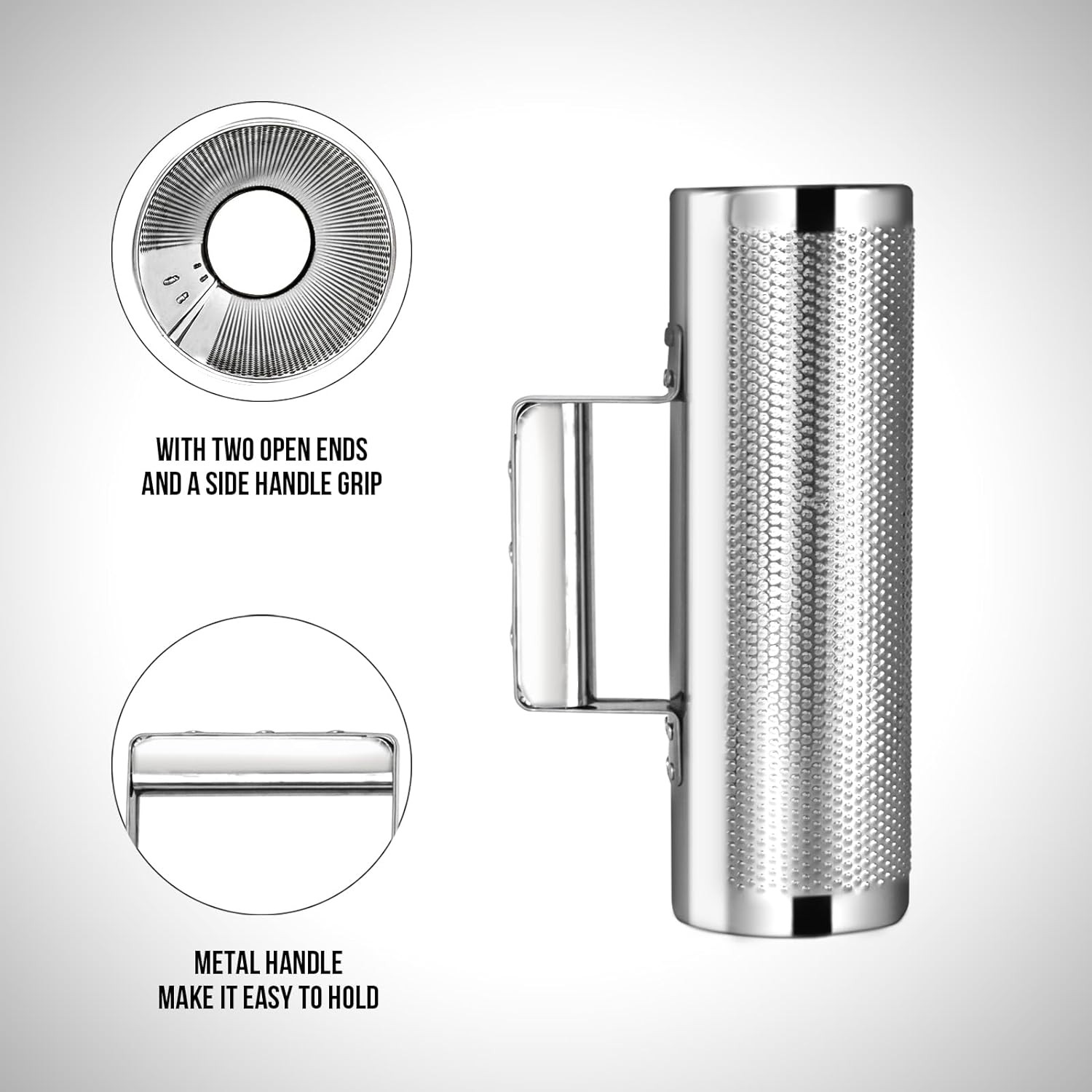 Guiro Instrument Stainless Steel Guiro 8" 3" Professional Metal Shaker with Scra