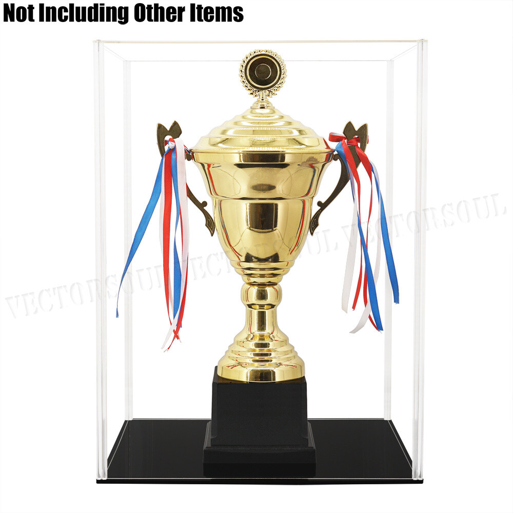 20" Large Acrylic Display Case Dustproof Clear Box Action Figures Self-Install
