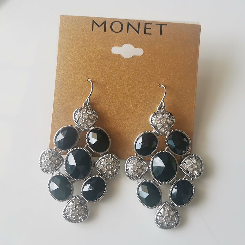 New Monet Floral Drop Dangle Earrings Heavy Gift Fashion Women Party Jewelry