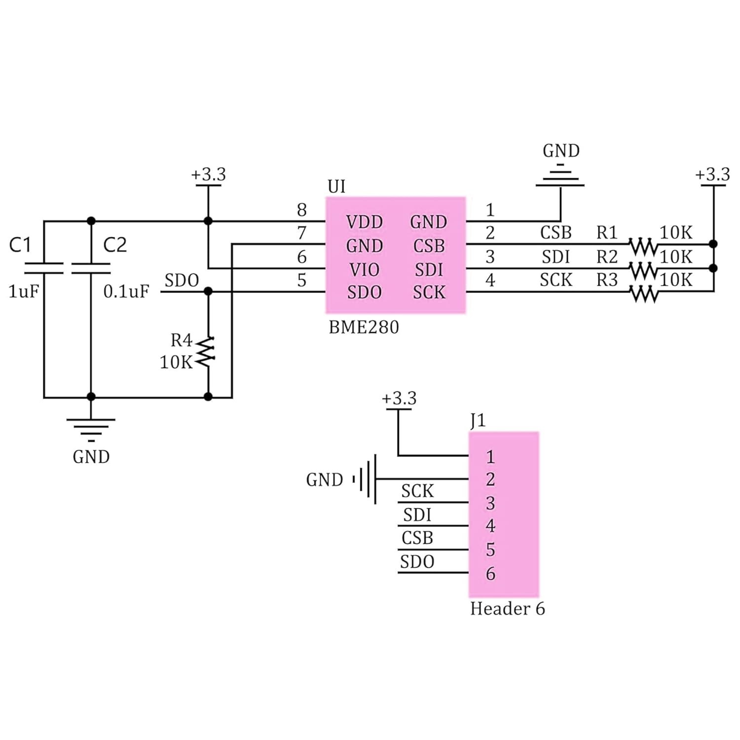2PCS 3.3V Sensor Module Atmospheric Pressure Temperature Humidity Sensor Modu...