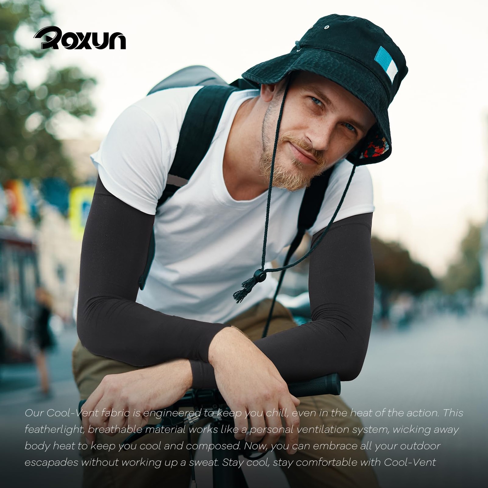 ROXUN 4 Pairs Arm One Size, 4 - Black+dark Gray+light Gray+white
