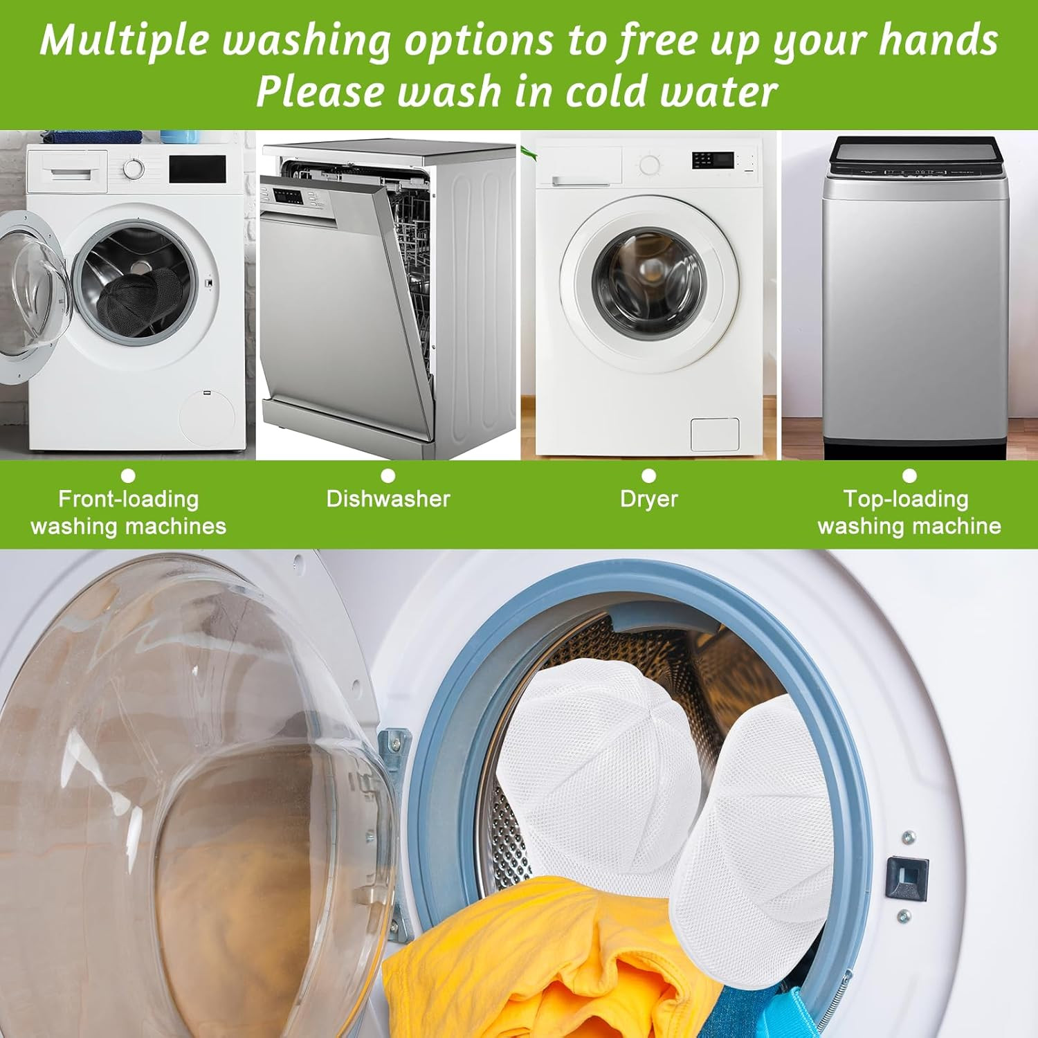 Hat Washer Cage, Hat Washer for Baseball Caps for Washing Machine or Dishwasher,