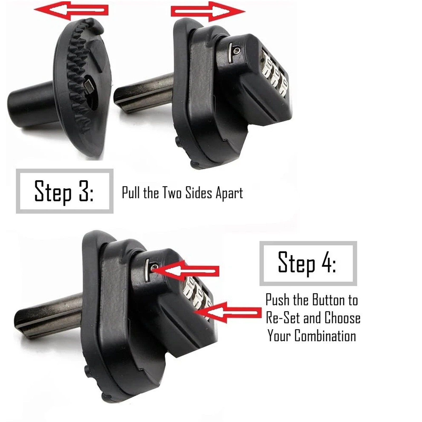 5X Adjustable 3 Digit Combination Trigger Locks for Pistol Rifle Shotgun Safety