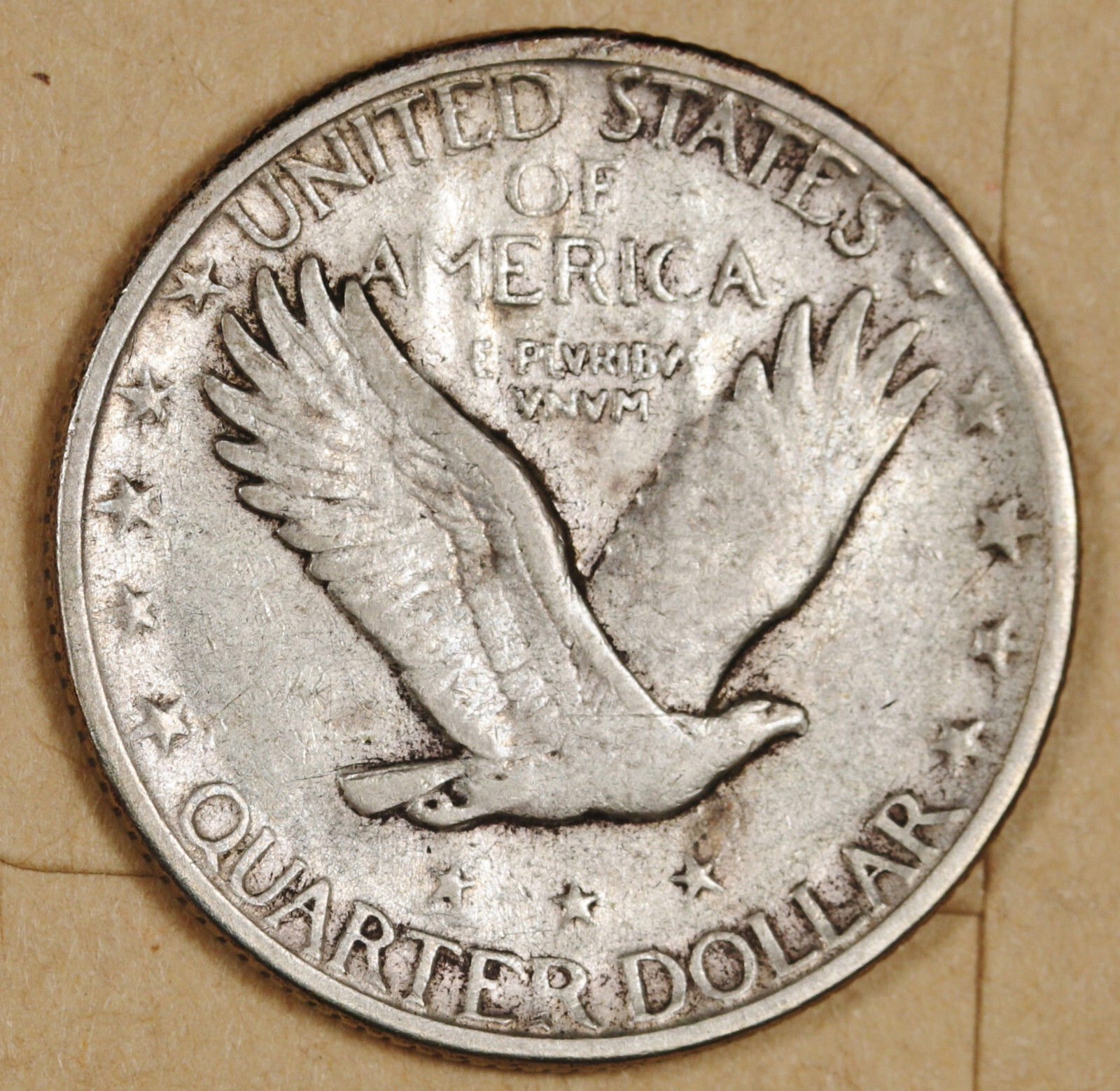 1926-s Standing Liberty Quarter. Clashed "E". VF-XF. 189582