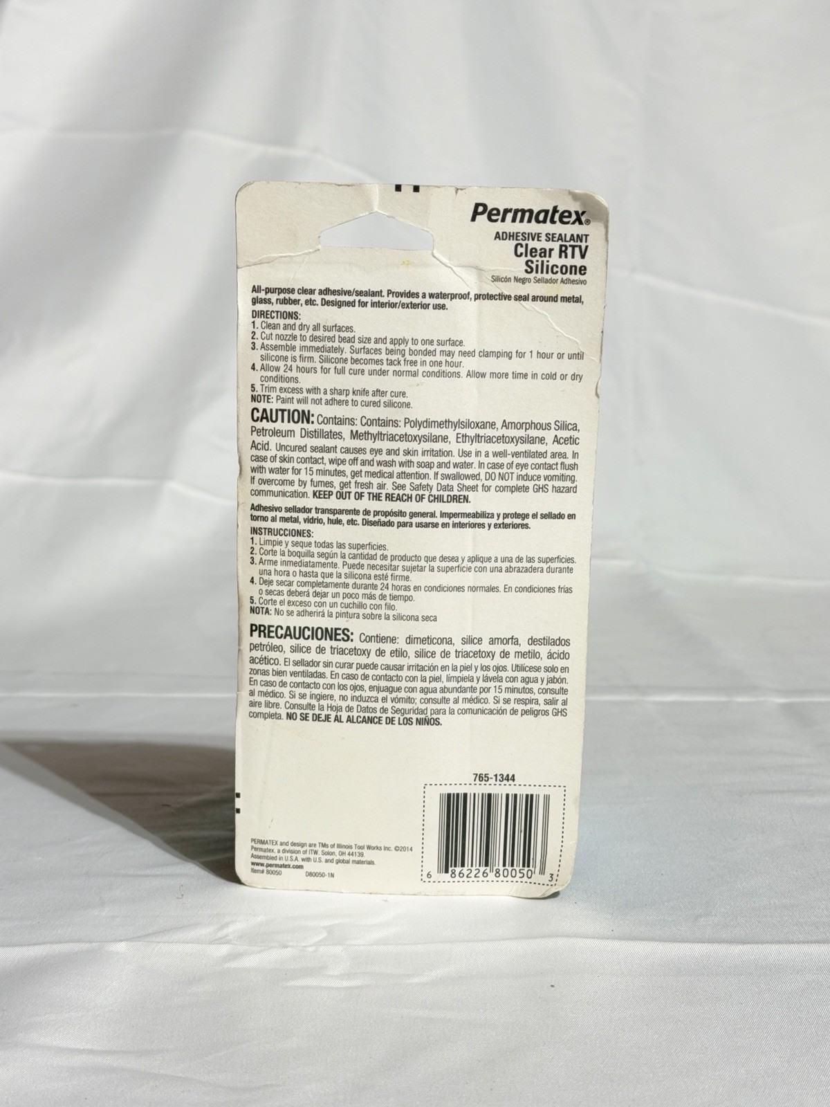 Permatex 80050 Clear RTV Silicone Adhesive Sealant, 3 oz